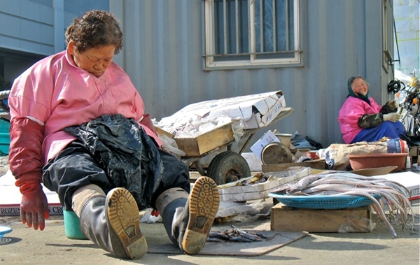 Jagalchi Market, Sleepin Ajumas Photo