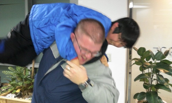 장난꾸러기 창재와 Mike Photo